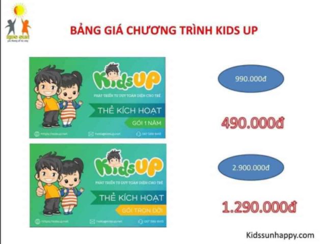 THẺ HỌC KIDS UP CHO BÉ