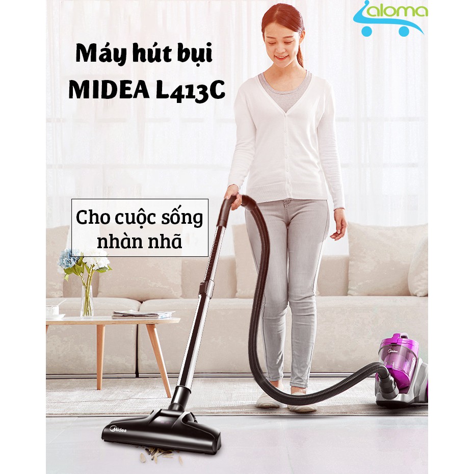 Máy hút bụi ngang 1200W Midea L143C 4 đầu hút lõi lọc HEPA hút sàn hút rèm khe ghế sofa vệ sinh đồ gia dụng