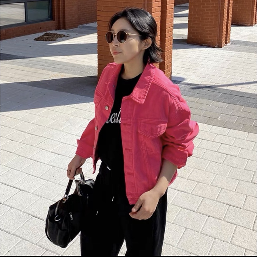 ÁO KHOÁC BÒ HỒNG TRƠN DÀI TAY CHO NỮ