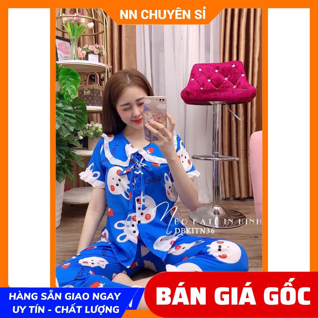Đồ bộ nữ ⚡ Đồ bộ mặc nhà ⚡ Đồ bộ kate vải mềm mịn mát họa tiết in hình dễ thương DBKIHTN ⚡ Ảnh thật | BigBuy360 - bigbuy360.vn