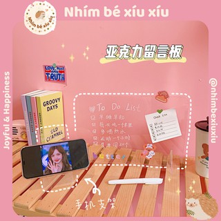[Mã LIFEBKA5 giảm 10% tối đa 1 Triệu đơn 500k] Bảng ghi chú memo board acrylic trong suốt decor bàn học 2 size VT101