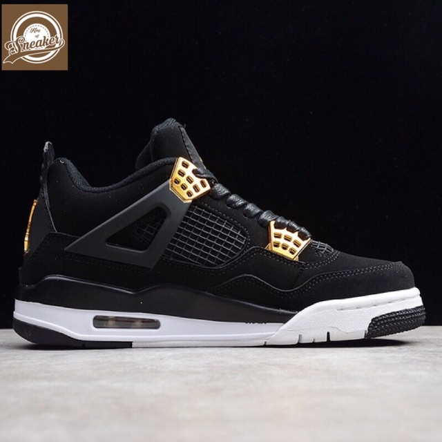 | Bán Chạy | Giầy Air Jordan 4 Royalty black đen đế trắng thời trang, sneaker nam nữ KHO Xịn [ HÀNG SẴN HOT HIT ]