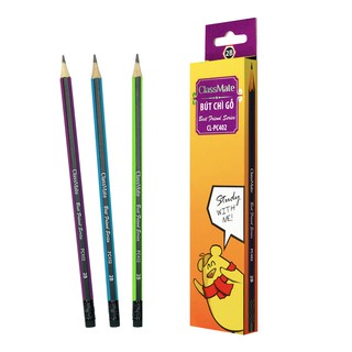 Bút chì gỗ có tẩy Class Mate 2B PC402 (Hộp 12 bút)