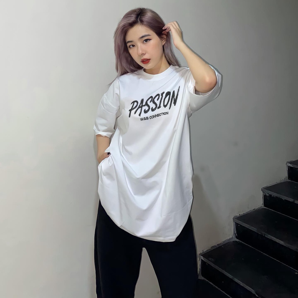 Áo thun in hình, Áo thun nam nữ tay lỡ Passion Form rộng vải cotton 100% thoáng mát In hình Baby Face | BigBuy360 - bigbuy360.vn