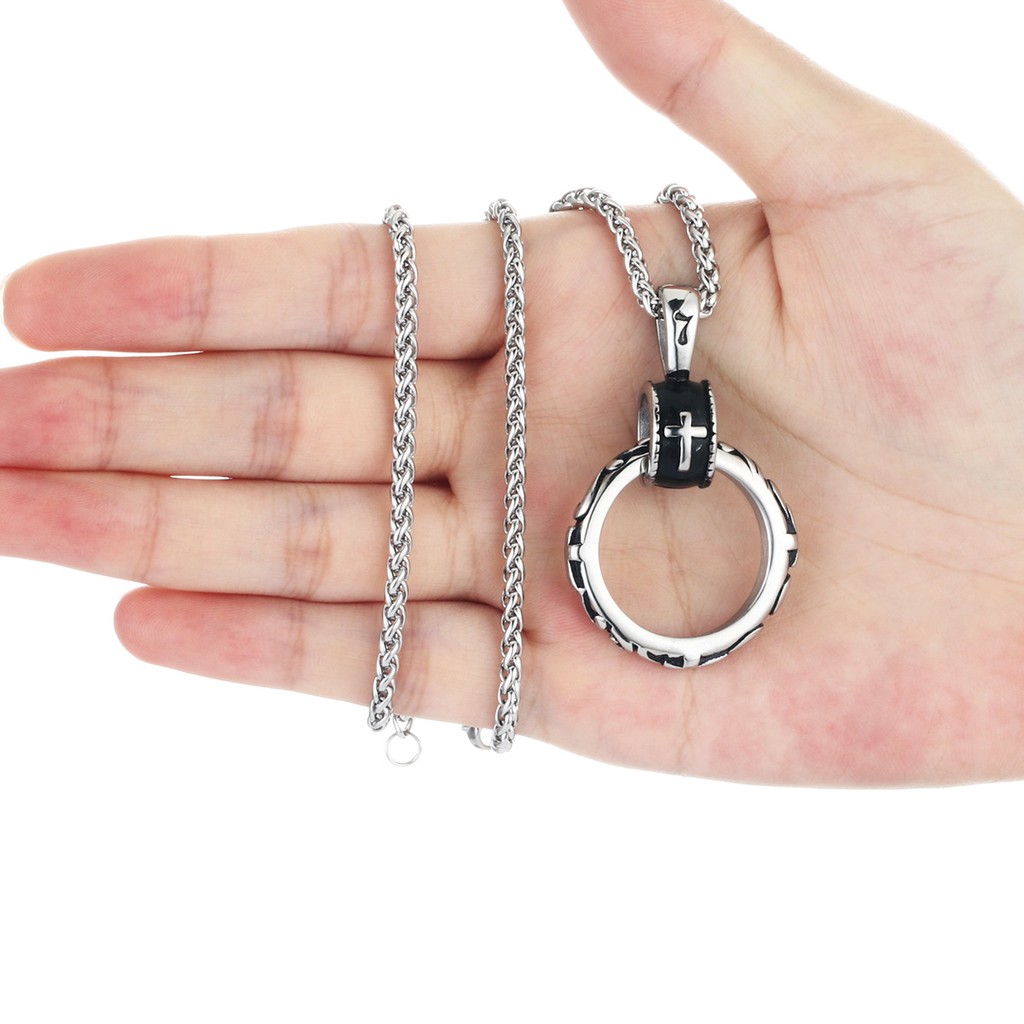 Dây Chuyền Inox Phối Mặt Thánh Giá Cho Nam