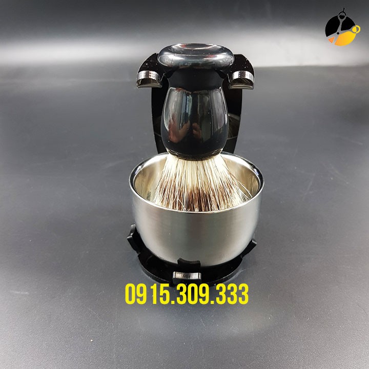 Bộ bát chổi đựng kem, bọt cạo râu CK08