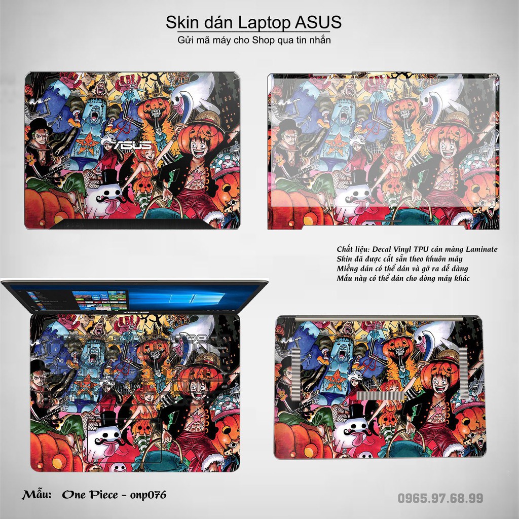 Skin dán Laptop Asus in hình One Piece _nhiều mẫu 6 (inbox mã máy cho Shop)