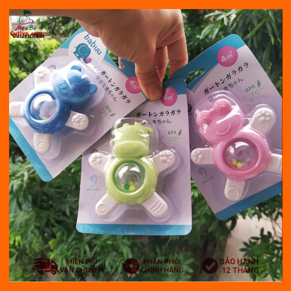 Set đồ chơi xúc xắc gặm nướu phát triển kỹ năng cơ bản cho bé thương hiệu Babuu baby Nhật bản