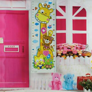 Thước decal dán tường ngộ nghĩnh