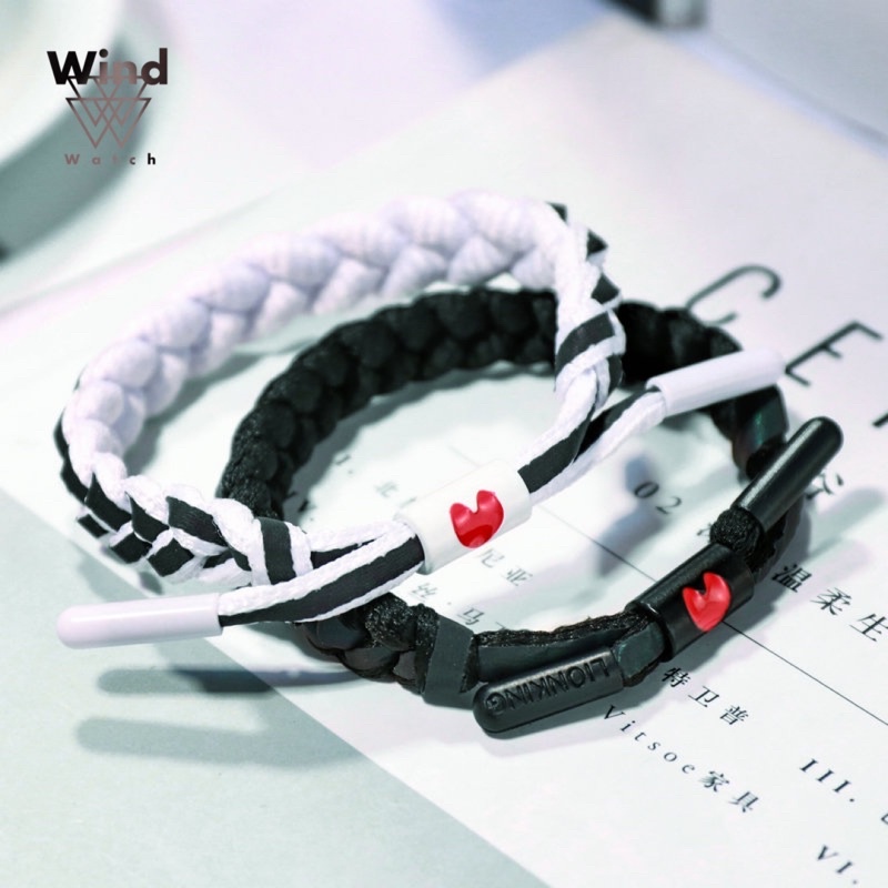 Vòng tay nam nữ UNISEX dây bện trái tim, vòng tay thời trang phong cách Hàn Quốc