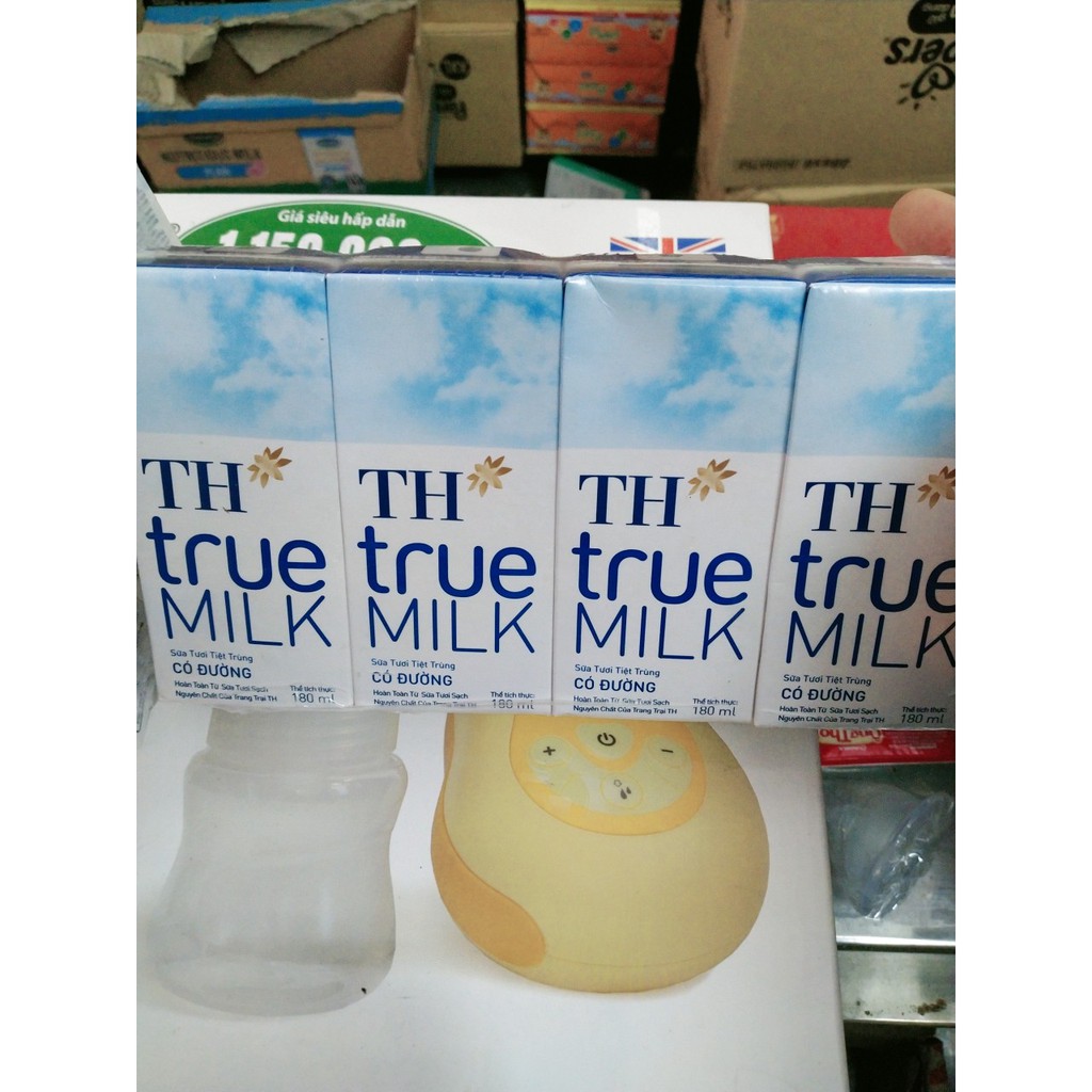 Lốc 4 Hộp 180ml Sữa Tươi TH True Milk date mới