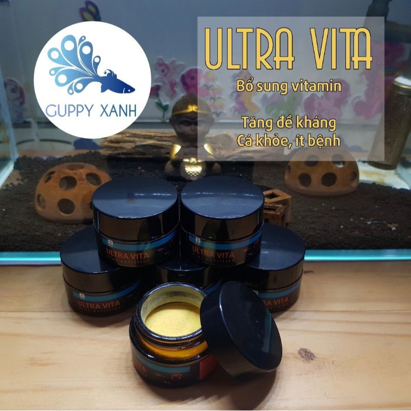 Bộ Đôi Trong Nước Cá Khỏe Vi Sinh Bột Và Vitamin Tăng Đề Kháng Cho Cá - Ultra Bio Và Ultra Vita - Hàng Nhập Khẩu.