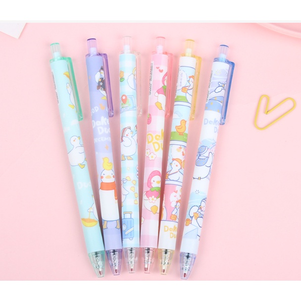 Bút bi vịt trắng dake duck BBB34 viết ngỗng ngáo ngơ cute dễ thương