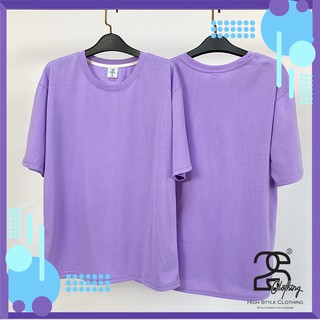 Áo thun trơn tay lỡ cotton nam nữ unisex 2S.Clothing màu tím cà