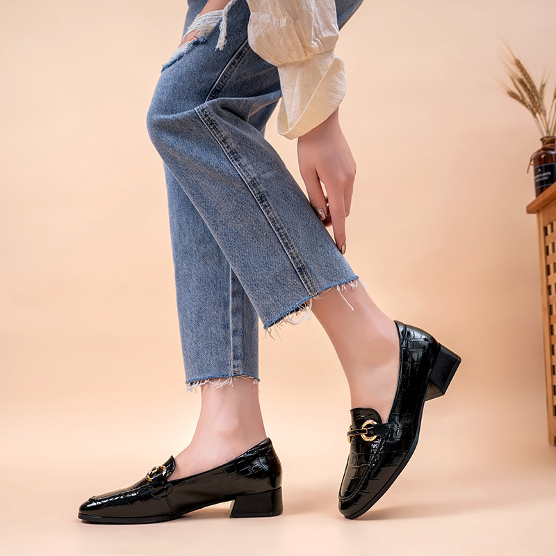 Lớp Đầu Tiên Của Da Bò Thời Trang Giày Nữ2021Mùa Xuân Mới Của Phụ Nữ Hàn Quốc Giày Da Nữ Thời Trang Giản Dị Giày | BigBuy360 - bigbuy360.vn