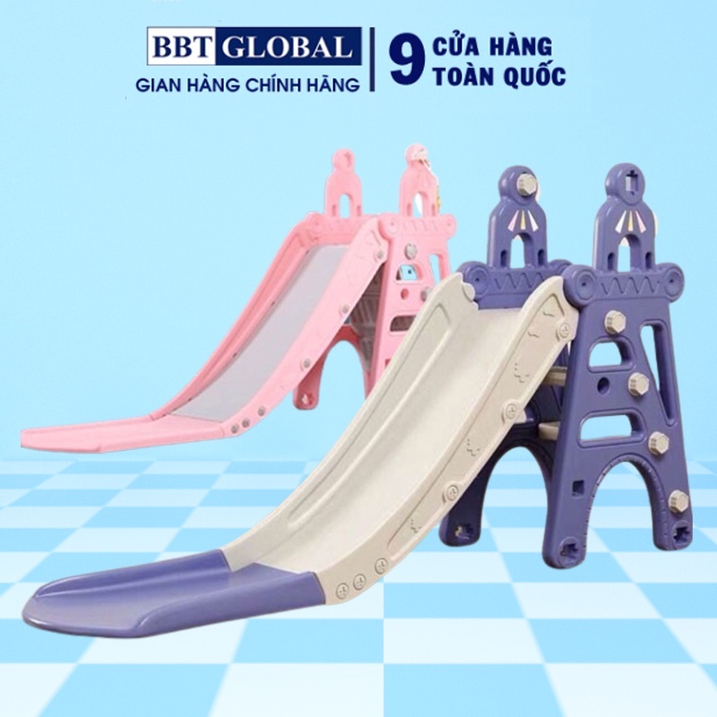 Cầu trượt cho bé BBT Global Bsl302b cho trẻ em từ 1 - 6 tuổi, an toàn tuyệt đối,máng dài