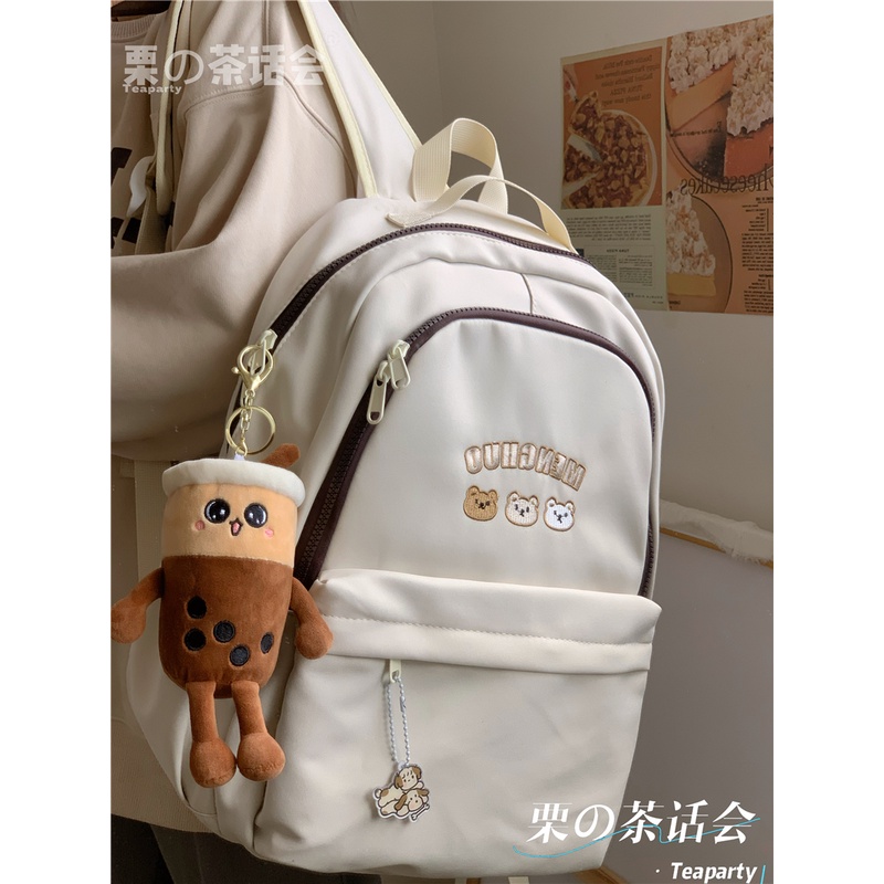 Balo nữ đi học dễ thương basic giá rẻ cho học sinh cấp 2, cặp sách thời trang hàn quốc B424