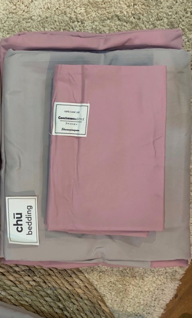 [FREESHIP ] Set chăn ga gối Cotton đũi: mix hồng beige | BigBuy360 - bigbuy360.vn