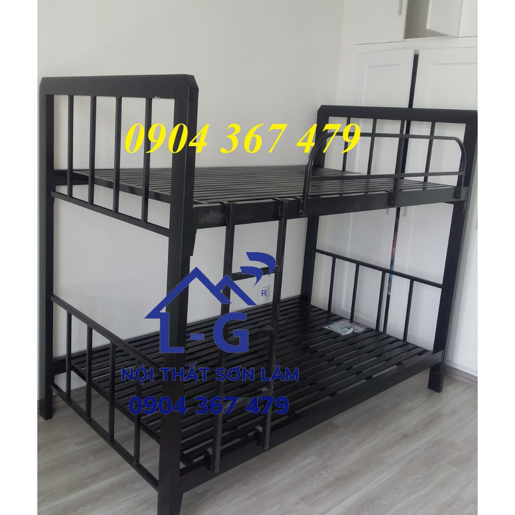 GIƯỜNG TẦNG SẮT HỘP VUÔNG BÊN ĐẸP 1M2 GIÁ RẺ