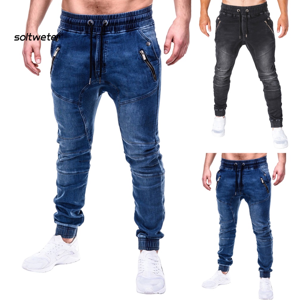 Quần Denim Lưng Thun Phối Túi Thời Trang Mùa Hè Cho Nam