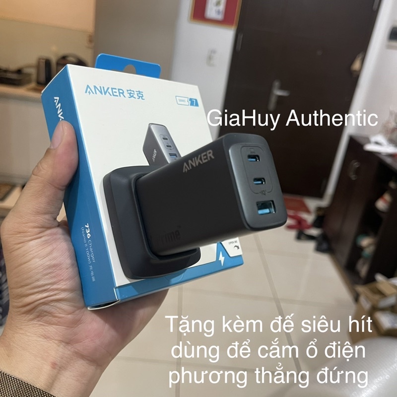 Củ sạc nhanh ANKER 737 GaNPrime 120W 2C-1A PPS 2.0/PD 100W - A2148