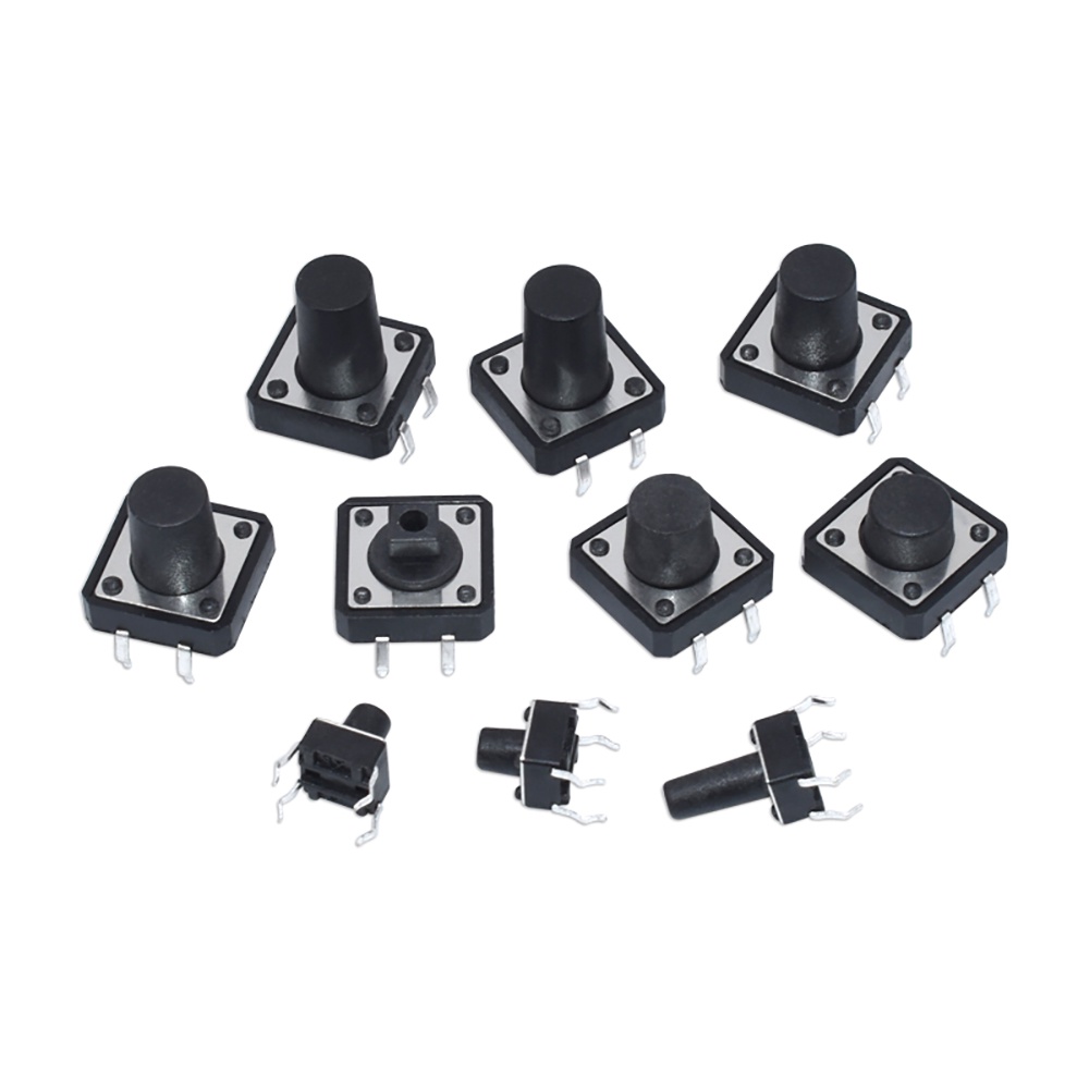 Set 20 Công Tắc Nhấn 12x12 X 12x4.3mm 5mm 6 7 8 9 10 11 12 13 14 15 4Pin