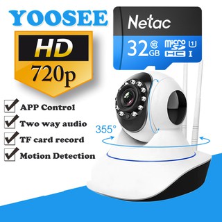 Camera IP Thông Minh Dùng App YYP2P-Yoosee 2 Ăng-ten A9LS 720P Tặng Thẻ 32GB