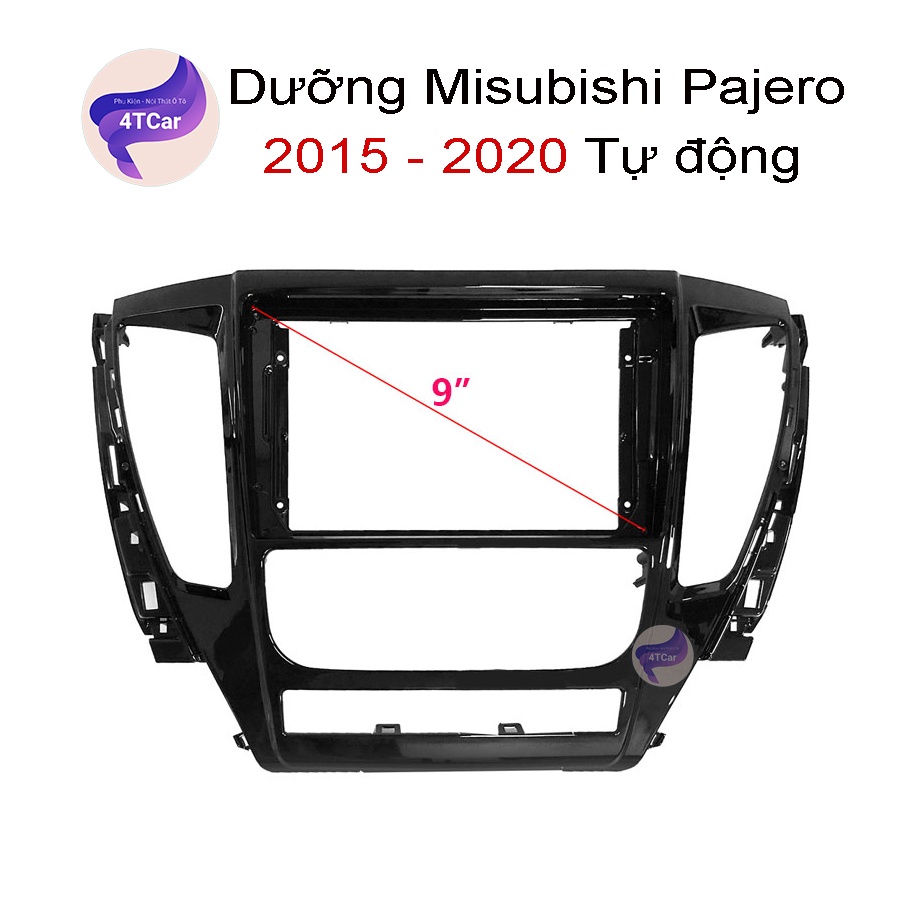 Mặt dưỡng Mitsubisi Pajero 2019 điều hòa tự động (9 inch)