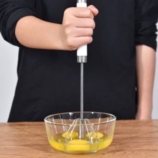 Cây đánh trứng inox trục tự xoay