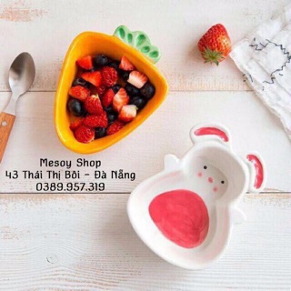 Bát sứ thỏ cà rốt cho bé ăn dặm