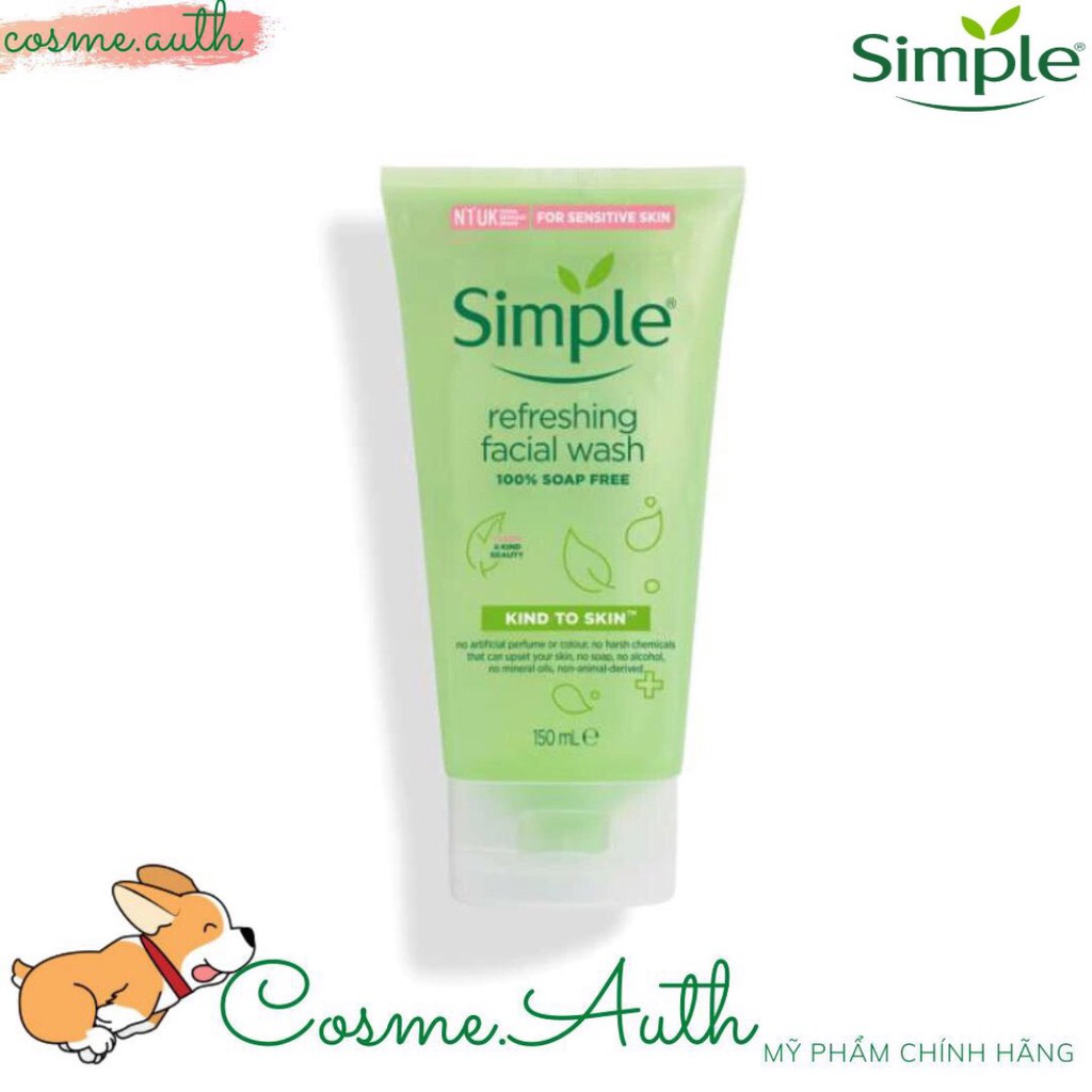 Sữa Rửa Mặt Simple Kind to Skin Refreshing Facial Gel Wash 150ml