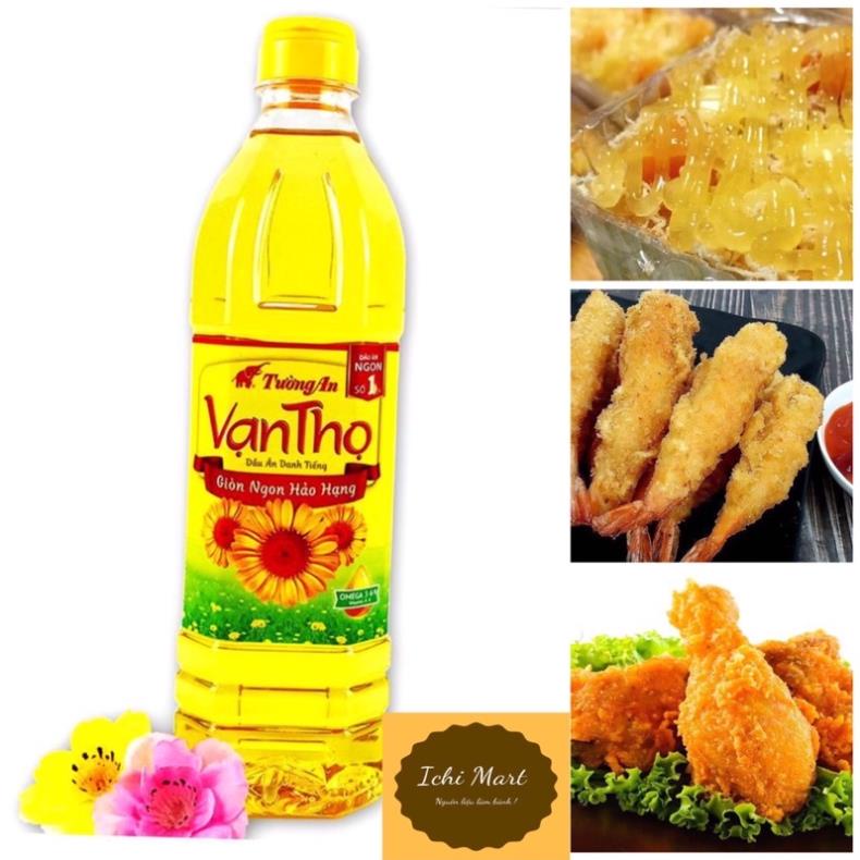 Dầu Vạn Thọ Tường An 400ml,Dầu chuyên dụng làm bánh các loại, dầu thực vật gồm olein, omega3,6,9 và Vitamin A,E