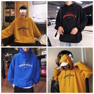 Áo hoodie vải nỉ lót bông dày dặn in Urban