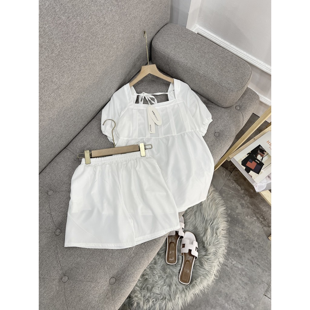 Set đồ nữ cá tính, set quần sóc áo quây đi chơi sang chảnh mùa hè đẹp 8A00207 | BigBuy360 - bigbuy360.vn