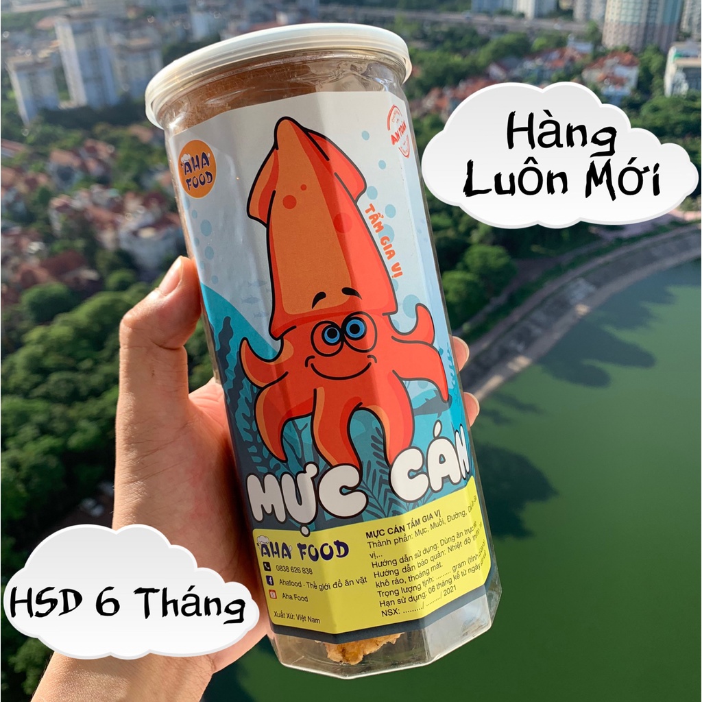 Mực Cán Tẩm Vị Cay 300g, Mực Khô Cán AHA FOOD, Đồ Ăn Vặt Hà Nội, Ngon, Chuẩn Vị