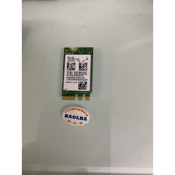 Card thu sóng wifi dung cho laptop hp Pavilion 15-bs 15-bw Realtek U98H134.00 Rev 03