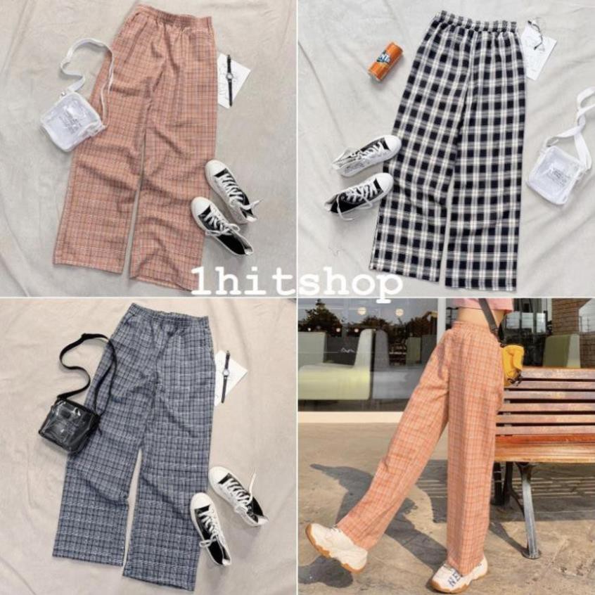Quần CARO ỐNG RỘNG 12 Màu Unisex