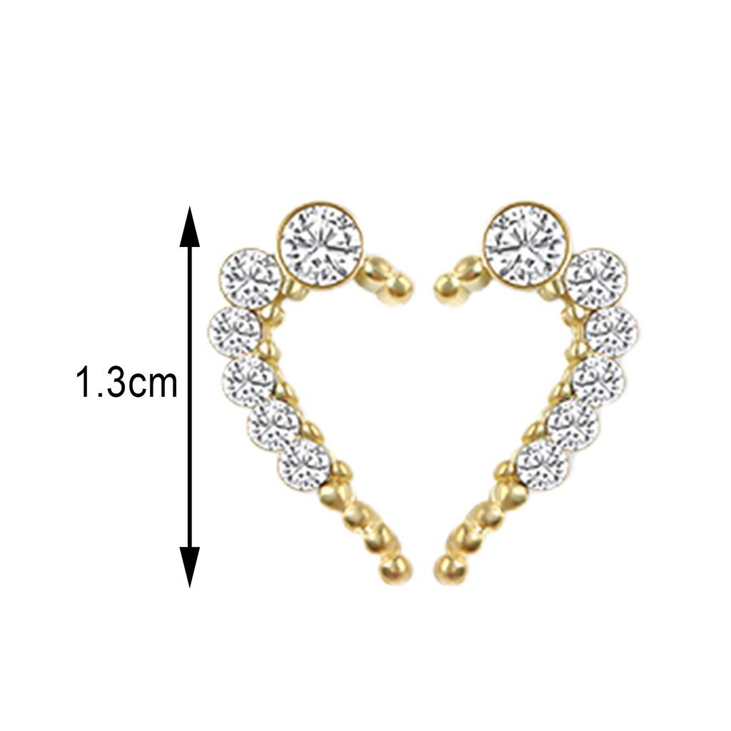 Bộ 10 Phụ Kiện Trang Trí Móng Tay Hình Trái Tim Bằng Hợp Kim DIY