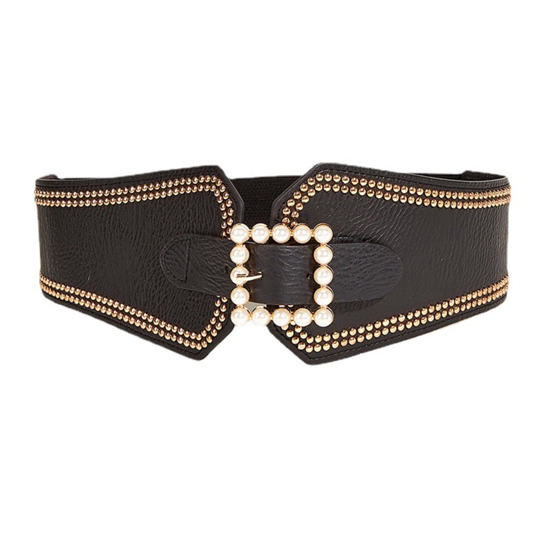 Thắt Lưng Nữ Giả Da Bản Rộng Co Giãn Nhiều Màu Sắc Phong Cách Vintage