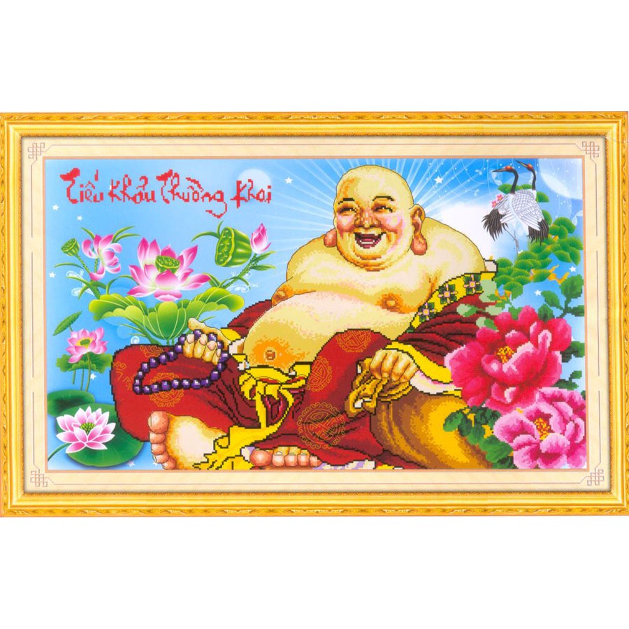 Tranh Thêu Chữ Thập 3D Phật Di Lặc EVA8209 (KHÁCH TỰ THÊU) KT:81X51CM