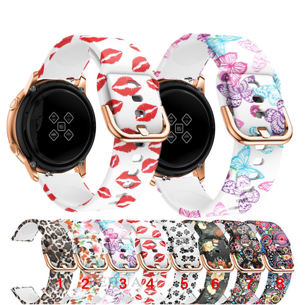 Dây đồng hồ đeo tay bằng silicon 20mm 40mm 44mm cho Samsung Galaxy Active2