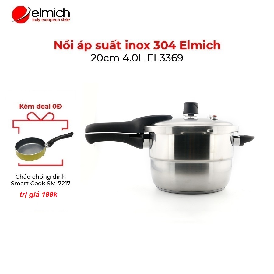 Nồi áp suất inox 304 Elmich 20cm 4.0L EL3369