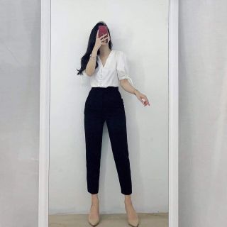 Quần tây nữ lưng thun phía sau