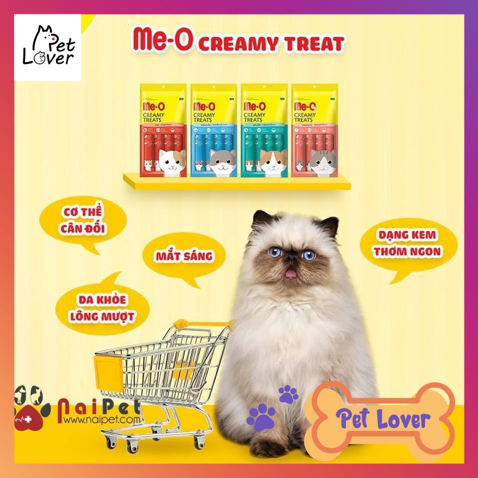 Thức Ăn Dinh Dưỡng Đồ Ăn Vặt Súp Thưởng Cho Mèo Me-O Creamy Treats Gói 15g _Petlover