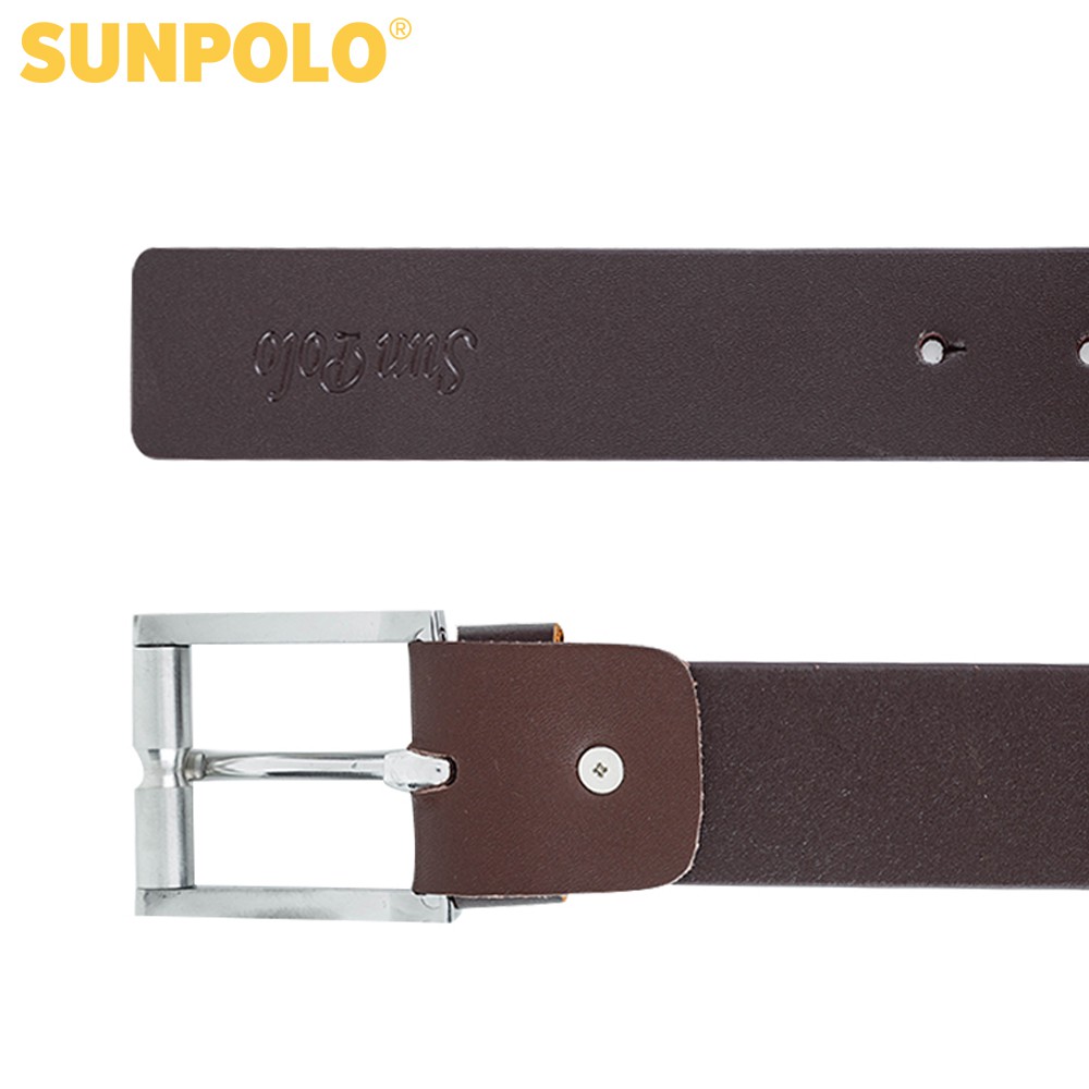 Thắt lưng nam da bò SUNPOLO Đen Nâu - BS03DN