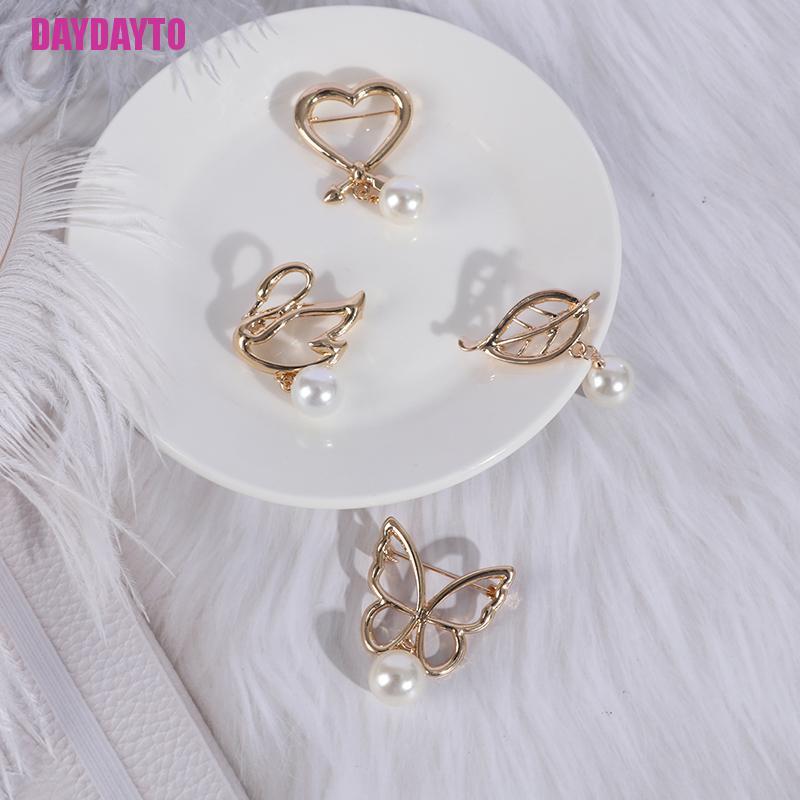 Ghim Cài Áo Đính Ngọc Trai Dễ Thương Thời Trang