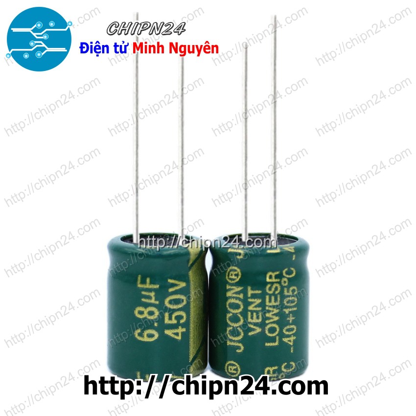 [5 CON] Tụ hóa 6.8uF 450V (10x13mm)