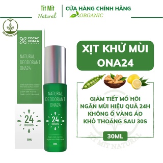 Xịt ngăn mùi cơ thể ONA24 - Xịt khử mùi và ngăn mồ hôi dạng phun sương lưu hương thơm 24h Cocayhoala 30ml