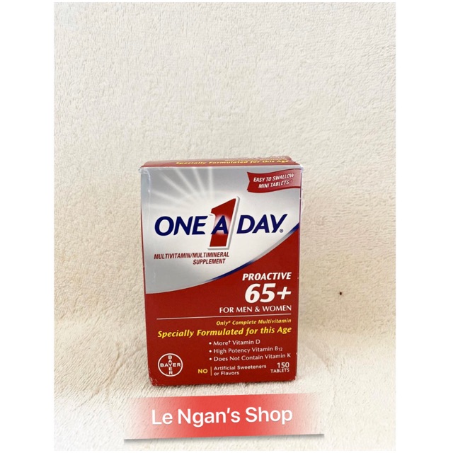 Viên uống Vitamin One A Day nam nữ trên 65 tuổi.