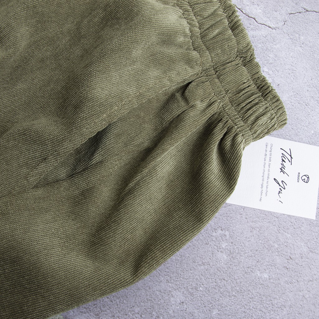 Quần Short Đùi Nhung Tăm Nam Nữ ROUGH Form Unisex Chất Mát Mẻ, Trẻ Trung